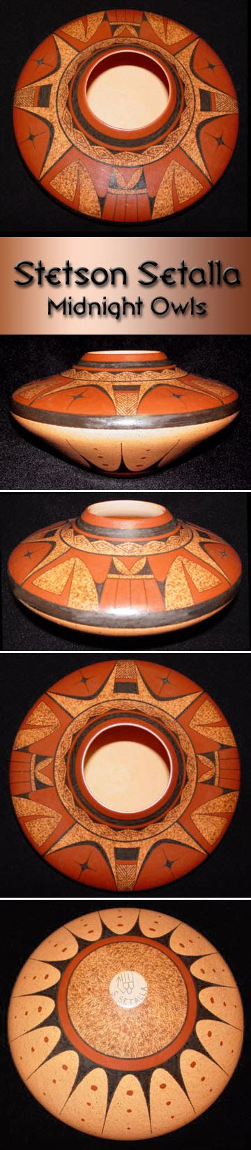 Stetson Setalla Midnight Owls Hopi Pottery