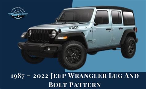 1987 2022 Jeep Wrangler Lug And Bolt Pattern