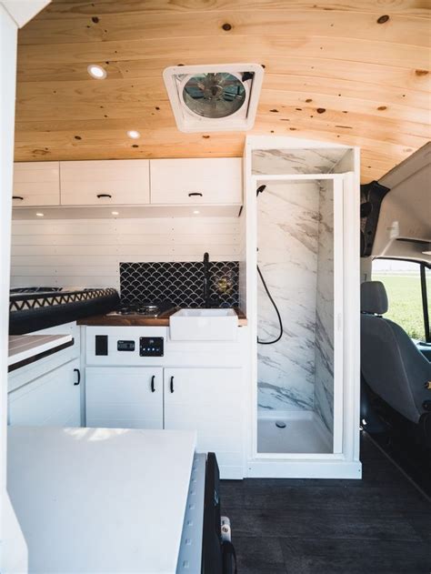 Camper Van Interior Layout with Shower | Tommy Camper Vans | Van ...