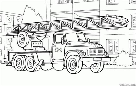 Coloring Page Fire Truck Scania