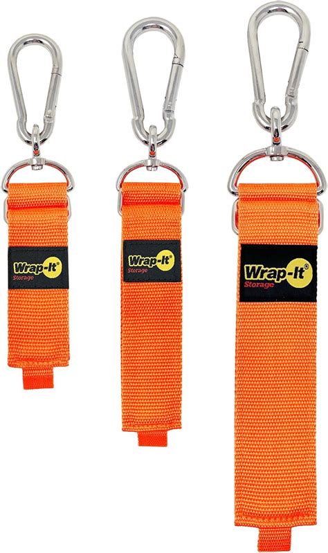 Amazon Hook N Hang Wrap It Storage Straps Assorted 3 Pack Blaze