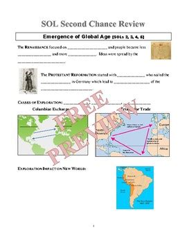 World History II SOL Prep And Review End Of Course Review Retake Packet