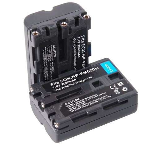 2Pcs Replacement NP FM500H NP FM500H Li Ion Battery For Sony Alpha SLT