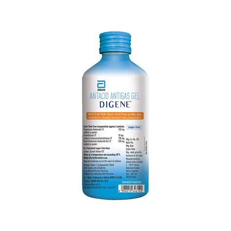 Buy DIGENE GEL ACIDITY GAS RELIEF 450ML ORANGE FLAVOUR Online Get