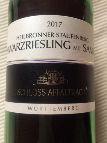 Schloss Affaltrach Heilbronner Staufenberg Schwarzriesling Mit Samtrot