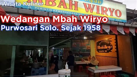 Wedangan Pak Wiryo Mbah Wiryo Solo Tempat Kuliner Angkringan Di