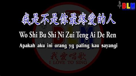 Wo Shi Bu Shi Ni Zui Teng Ai De Ren 我是不是你最疼愛的人 Karaoke Terjemahan