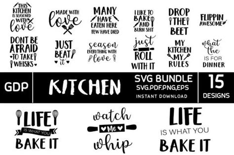 Funny Kitchen Svg Bundle Kitchen Bundle Graphic By Lmy · Creative Fabrica