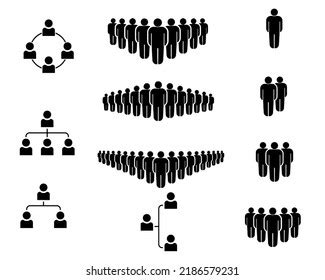 Business Person Silhouette Set Icon Stock Vector (Royalty Free ...