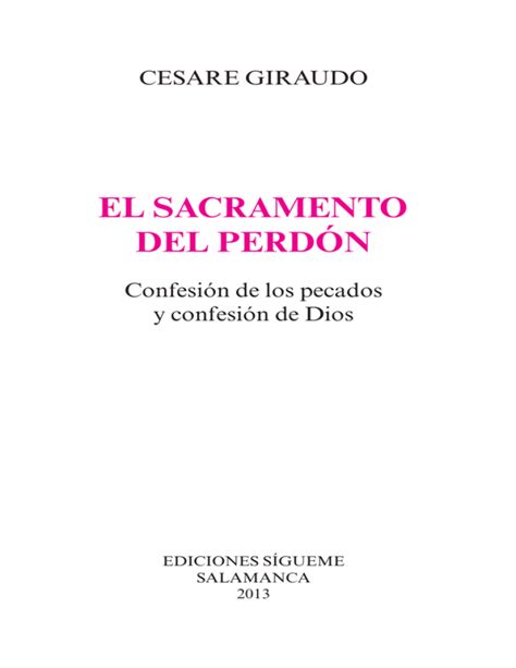 el sacramento del perdón