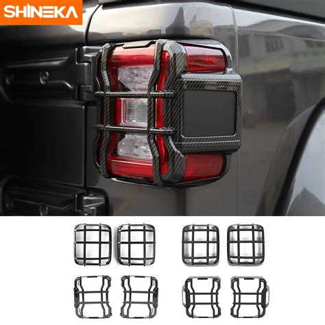 Shineka Lamp Hoods For Jeep Wrangler Jl Car Tail Light Cover Rear Lamp