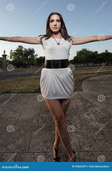 Woman Spreading Her Arms Stock Image Image Of Spread 9366249