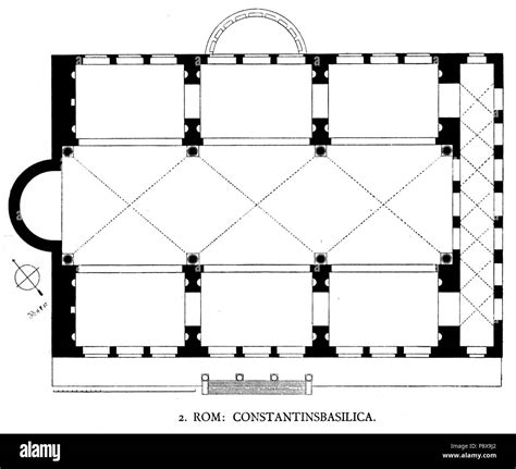 . 106 Dehio 6 Basilica of Maxentius Floor plan Stock Photo - Alamy