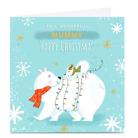 Buy Personalised Dalia Clark Christmas Card Polar Bears For Gbp 3 29