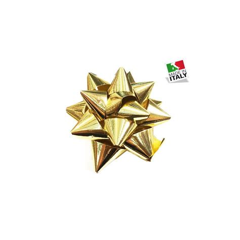 Coccarde Stella Adesive Per Pacco Regalo Oro