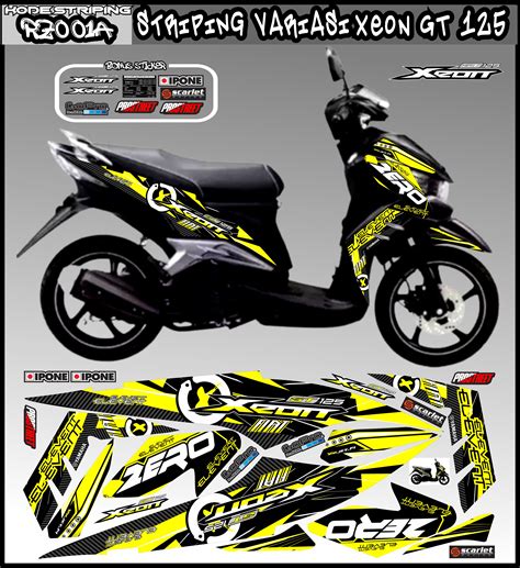 Sticker Striping Motor Yamaha Xeon Gt Stiker Variasi Semi Full