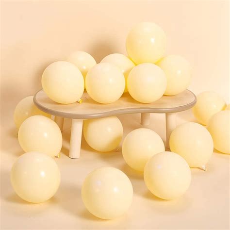 Pastel Yellow Balloons 50 Pcs Highland Store