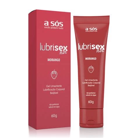 Gel Lubrificante Beijável Aquecimento Lubrisex Morango Hot