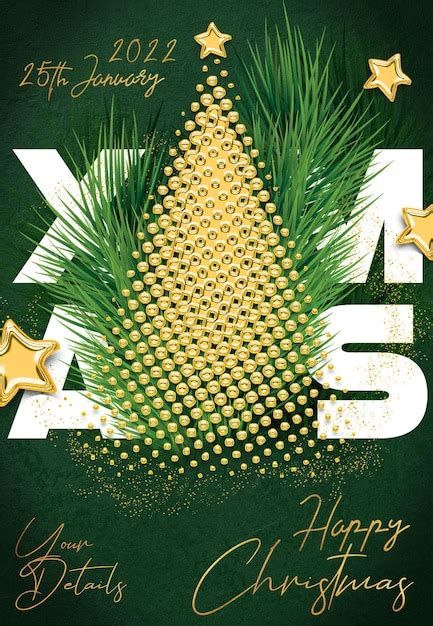 Premium Psd Merry Christmas Poster Template