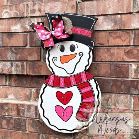 Snowman Door Hanger Etsy