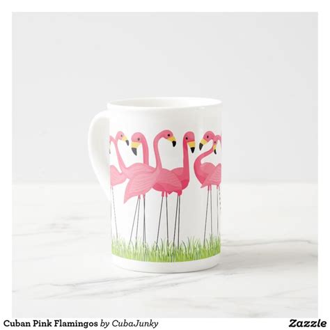 Cuban Pink Flamingos Tea Cup Flamingo Pink Flamingos Tea Cups