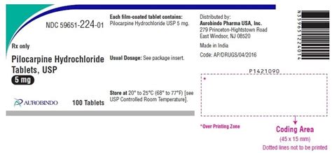 Pilocarpine - FDA prescribing information, side effects and uses