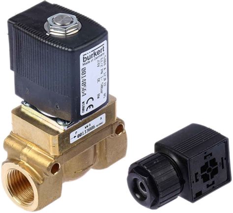 Burkert Solenoid Valve 134590 2 Port S NC 24 V Dc 1 2in RS