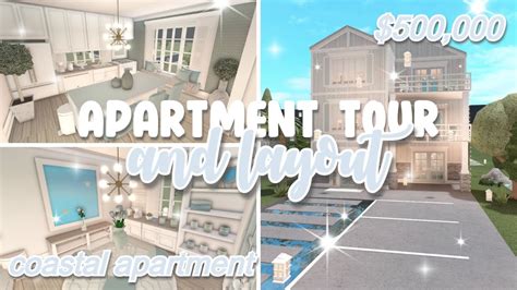 My Bloxburg Coastal Apartment Build Tour Layout Roblox Youtube