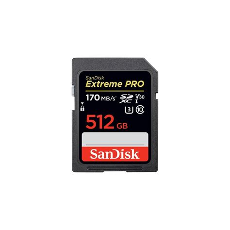 Sandisk 512GB Extreme PRO UHS I SDXC Memory Card