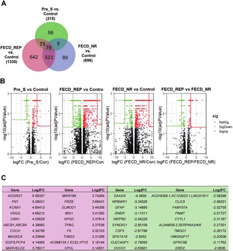 RNAseq analysis of gene expression. (A) Overlap for gene expression of ...