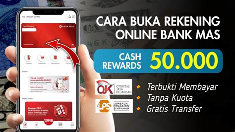 Cara Buka Rekening Online Bank Mas Ribu Bonus Pengguna Baru Bank