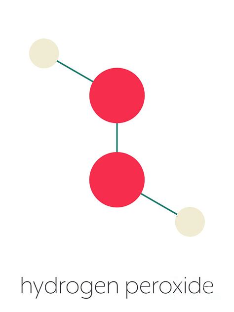 Hydrogen Peroxide Molecule 1 By Molekuul Science Photo Library