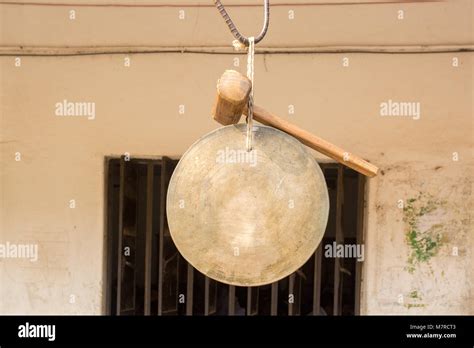 A Traditional Bell Sub Continental Handmade Of Brass Made Door School