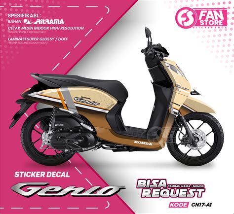 Decal Honda Genio Full Body Simple Style Sticker Striping Genio