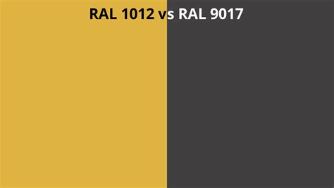 Ral 1012 Vs 9017 Ral Colour Chart Uk