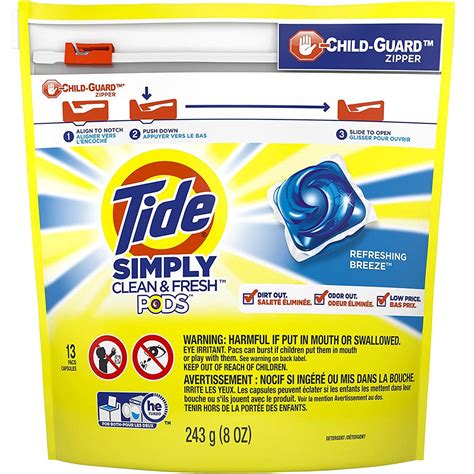 Tide Simply Pods Oxi Liquid Laundry Detergent Pacs Refreshing Breeze