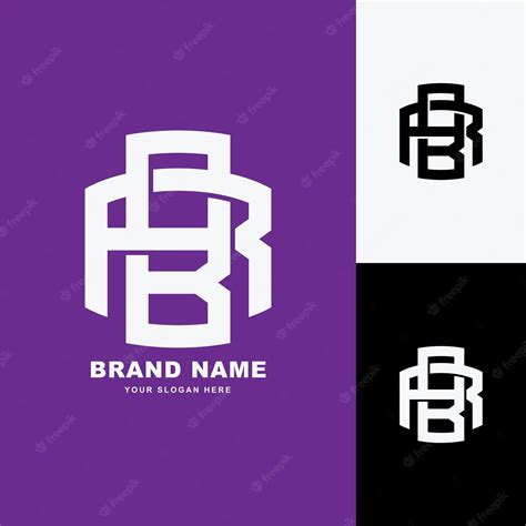 Premium Vector Letters Br Or Rb Monogram Template Logo Initial For