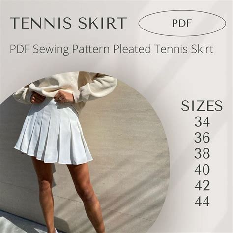 Tennis Skirt Pattern Pleated Skirt Patterndigital Sewing Pattern Women ...