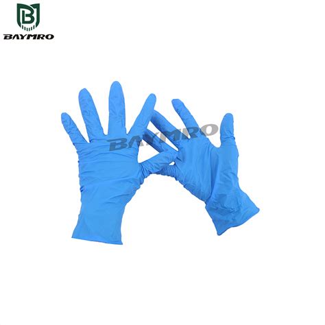 Disposable Working Gloves Blue Nitrile Gloves 1 Baymro Safety China Start Ppe To Mro