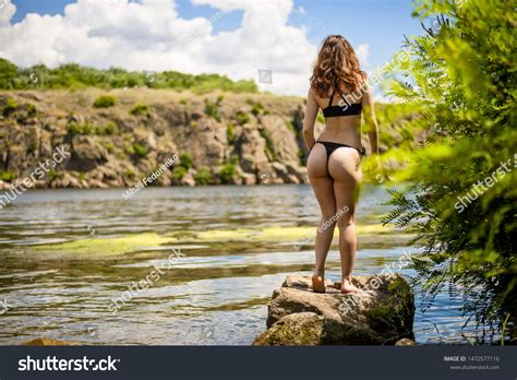 Slender Woman Bikini Back View Free Stock Photo Edit Now