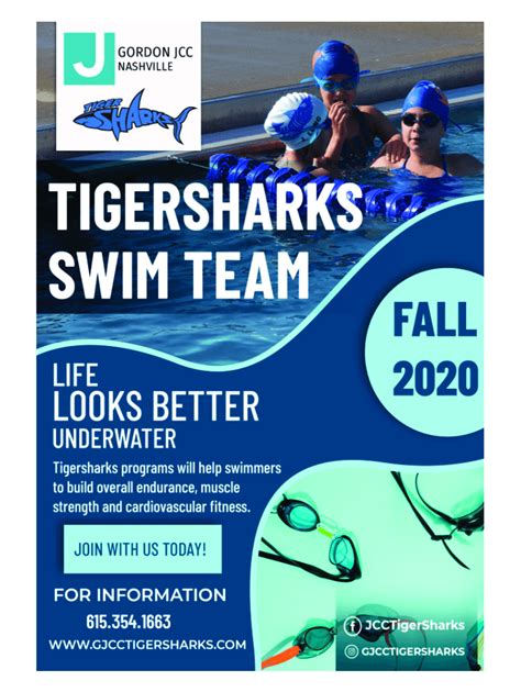 Fillable Online Jcc Tigersharks Fall Swim Team Information And Fax