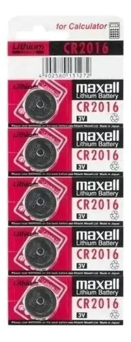 Pack Por Tira 5 Pilas Tipo Boton Maxell Cr2016 Cuotas sin interés