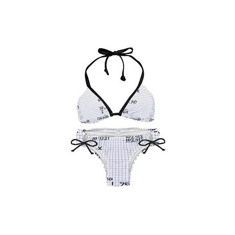 Suojapuku Bikini Da Donna Costume Da Bagno A Due Pezzi Griglia Della Linea Della Formula