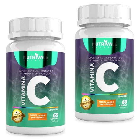 Kit X Vitamina C Cido Asc Rbico C Psulas Nutrivale Submarino