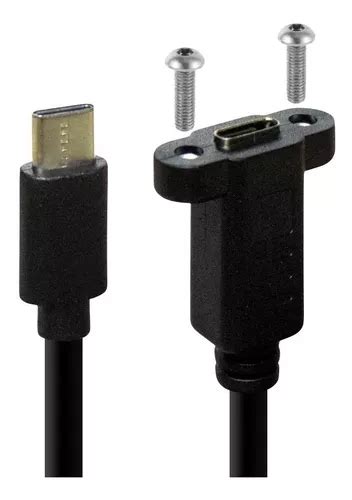 Cable Usb Cable Usb Tipo C Negro Con Entrada Usb C Macho Salida Usb C Hembra Mercadolibre