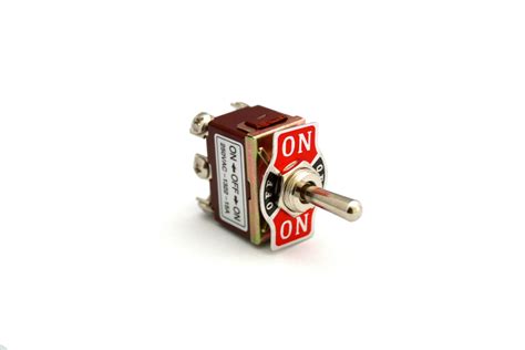 Three Position Toggle Switch ON OFF ON DPDT Maintained Model 1322