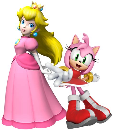 Princess Peach And Amy Rose By Noe0123 On Deviantart