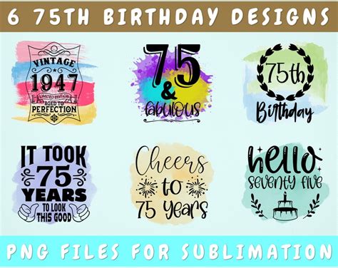 Th Birthday Sublimation Designs Bundle Th Birthday Png Etsy