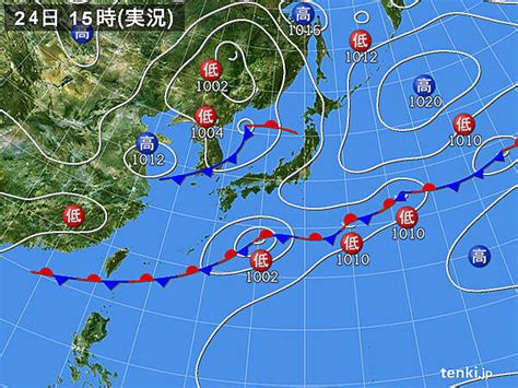 過去の実況天気図2020年05月24日 日本気象協会 Tenkijp