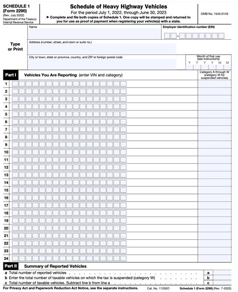 Form 2290 Heavy Highway Vehicle Use Tax Return